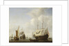 Calm: a Dutch flagship coming to anchor by Willem Van de Velde the Younger
