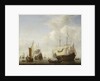Calm: a Dutch flagship coming to anchor by Willem Van de Velde the Younger
