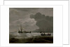 A kaag and a weyschuit running before a strong breeze by Willem Van de Velde the Younger