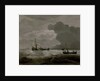 A kaag and a weyschuit running before a strong breeze by Willem Van de Velde the Younger