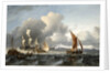 The merchant shipping anchorage in the Texel by Ludolf Bakhuizen