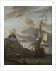 A Dutch ship entering a mediterranean port by Abraham Storck