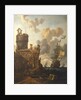 A Dutch ship passing a fort by Abraham Storck