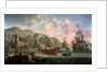 Ships, galleys and other vessels off an Italian port by Jacob Knyff