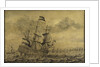 Dutch men-of-war joining the fleet by G. Vonk
