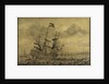 Dutch men-of-war joining the fleet by G. Vonk