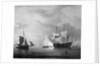 An English ship becalmed by Peter Monamy