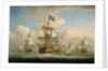 An English fleet coming to anchor by Peter Monamy