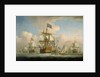 An English fleet coming to anchor by Peter Monamy