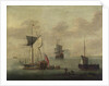 A Royal yacht, possibly the 'Mary' by L. de Man