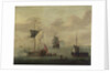 A Royal yacht, possibly the 'Mary' by L. de Man