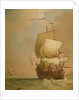 An English East Indiaman, bow view by Peter Monamy