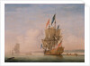 A Yacht Becalmed by Peter Monamy