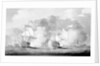 Action between English and French ships by unknown