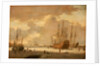 A Dutch whaler and other vessels in the ice by Adam Silo
