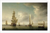 Shipping in light airs in the Thames Estuary by Charles Brooking