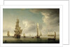 Shipping in light airs in the Thames Estuary by Charles Brooking