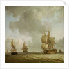 Ships in a light breeze by Charles Brooking