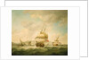 A merchantman and a royal yacht beating to qindward off Dover by Charles Brooking