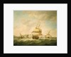 A merchantman and a royal yacht beating to qindward off Dover by Charles Brooking