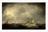 Royal yachts in a storm by Charles Brooking