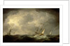 Royal yachts in a storm by Charles Brooking