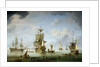 Shipping becalmed in the Solent by Charles Brooking