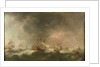 East Indiamen driven ashore in a storm by Charles Brooking