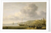 A beach scene near Scheveningen by Charles Brooking