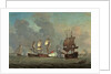 An English privateer engaging a French privateer by Samuel Scott