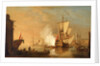 An English man-of-war firing a salute by Samuel Scott