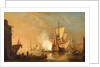 An English man-of-war firing a salute by Samuel Scott
