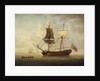 A brigantine in a calm sea by John Cleveley