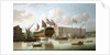 'St Albans' floated out at Deptford, 1747 by John Cleveley