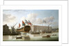 'St Albans' floated out at Deptford, 1747 by John Cleveley