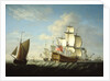 An English squadron getting under way by Francis Swaine