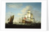 An English squadron getting under way by Francis Swaine