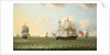 A fleet of East Indiamen by Francis Swaine