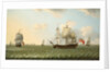 A fleet of East Indiamen by Francis Swaine