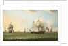 A fleet of East Indiamen by Francis Swaine