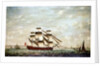 A two-decker and other vessels off Dover by Francis Holman