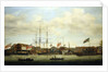 A small shipyard on the Thames by Francis Holman