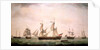 An English brig with captured American vessels by Francis Holman