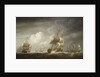 A fleet of East Indiamen at sea by Nicholas Pocock
