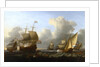 Dutch shipping with a flagship and a states yacht by William Anderson