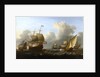 Dutch shipping with a flagship and a states yacht by William Anderson