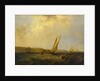 A sailing boat in a fresh breeze off Cowes by George Chambers the Elder