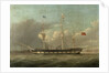 An Indiaman towed by a tug by unknown