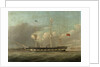 An Indiaman towed by a tug by unknown