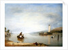 Dead calm: Boats off Cowes Castle by Augustus Wall Callcott